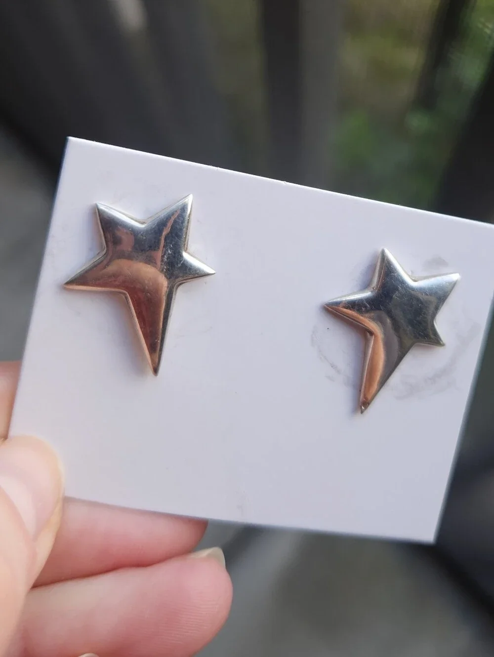 Handmade Sterling Silver 925 Vintage Shooting Star Stud Earrings